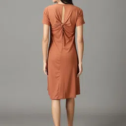 showoffff SHOWOFF Rust Embellished A-Line Dress image 2