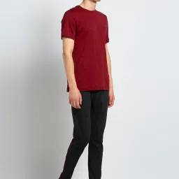 Van Heusen Athleisure Regular Fit Smart Tech Easy Stain Release Solid Trackpants - Charcoal Melange image 3