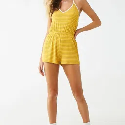 Forever 21 Yellow Striped Tube Romper image 4
