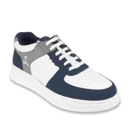 Mochi Men's Blue & White Casual Sneakers image 2
