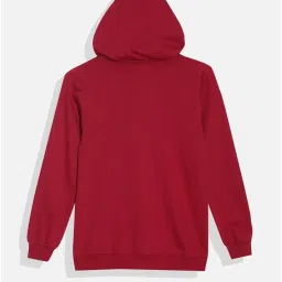 Allen Solly Boys Maroon Solid Full Sleeves Sweatshirt image 2