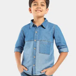 LilPicks Kids Blue Solid Shirt-image-29