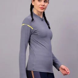 Vector X Grey Elastane Solid Full Sleeves Sport T-Shirt-picture-9