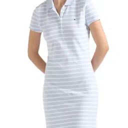 Tommy Hilfiger Breezy Blue Stripes Slim Fit Dresses-picture-13