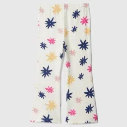GAP Girls Offwhite Cotton Floral Trousers-image-23