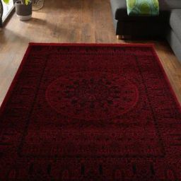 OBSESSIONS Black Red Classical Machine Made Carpet - Large (290 cm x 200 cm)-picture-18