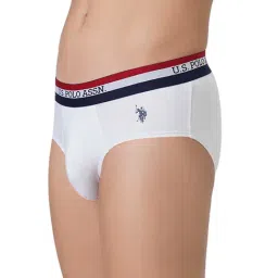U.S. Polo Assn. Navy & White Cotton Regular Fit Briefs - Pack Of 2 image 4