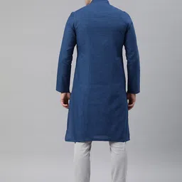 Manthan Men Solid Cotton Kurta image 2