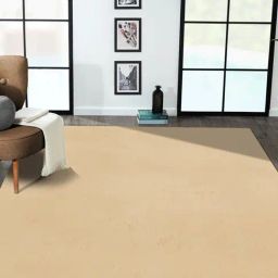 OBSESSIONS Camel Solid Machine Made Carpet - Medium (170 cm x 120 cm)-picture-41
