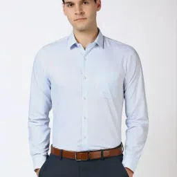 Peter England blue Checks Shirts-picture-41