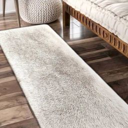 OBSESSIONS Cream Anti-Skid Solid Bedside Runner - Small (150 cm x 60 cm)-picture-28