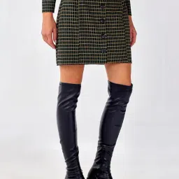 Cover Story Green Checks Skirt-picture-33