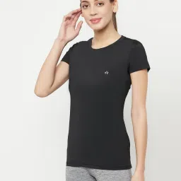 Crimsoune Club Black Regular Fit Sports T-shirt image 3