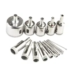 NITYA 15 pcs Diamond Hole Saw Drill Bit Set 3, 4, 5, 6, 8, 10, 12, 14, 16, 18, 20, 22, 25, 26, 42 mm Steel Sliver-picture-22