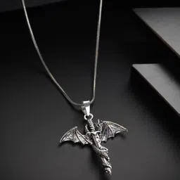 AGARWALPRODUCT Men Stainless Steel Radium Cheel Pendant With Chain-picture-28