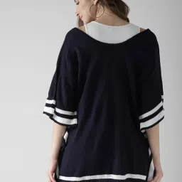 Style Quotient Navy Regular Fit Sweater image 2
