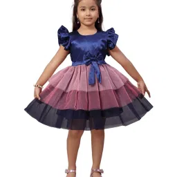 Aarika Kids Blue Regular Fit Dress image 1