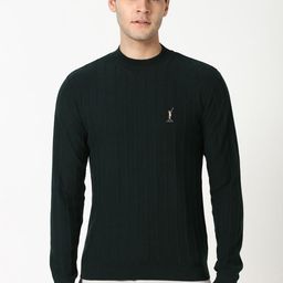 Peter England Casuals Men Ribbed Round Neck Pullover-picture-47