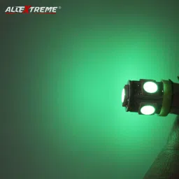 AllExtreme EXTG9S3 BA9S LED Parking Light Super Bright 8 SMD Car Interior License Plate Wedge Dome Trunk Dashboard Bulb for Car Bike and Motorcycle (3W, Green, 2 PCS) image 3