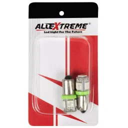 AllExtreme EXTG9S3 BA9S LED Parking Light Super Bright 8 SMD Car Interior License Plate Wedge Dome Trunk Dashboard Bulb for Car Bike and Motorcycle (3W, Green, 2 PCS) image 4