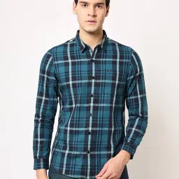 Lee Blue Slim Fit Check Shirt-picture-42