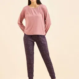 Sweet Dreams Pink Printed T-Shirt Pyjama Set-image-65