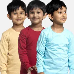Friskers Kids Multicolor Cotton Full Sleeves T-Shirt (Pack of 3)-picture-11