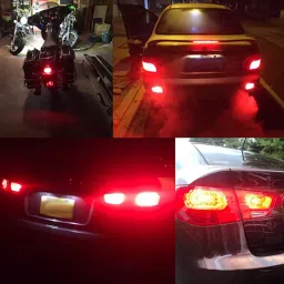 AllExtreme EXBA9SR BA9S LED Parking Light Super Bright Car Interior License Plate Wedge Dome Trunk Dashboard Bulb for Car Bike and Motorcycle (2W, Red, 2 PCS) image 5