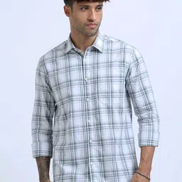RIGS AND RAGS Checked Spread Collar Cotton Regular Fit Shirt-picture-37