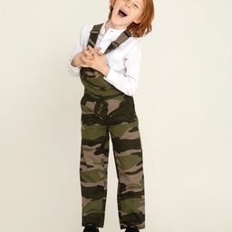 Cherry Crumble By Nitt Hyman Sleeveless Full Length Camouflauge Printed Warrior Dungaree - Green-picture-45