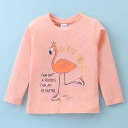 Tango Single Jersey Knit Full Sleeves T-Shirt With Skate Print -Light Pink-picture-3