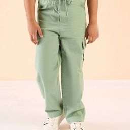 stylobug Stylo Bug Cotton Solid Cargo Pants - Green-picture-15