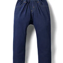 Simply Premium Denim Full Length Washed Jeans - Navy Blue-image-45