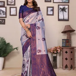 Shriyangan Woven Design Zari Pure Silk Kanjeevaram Saree-image-61