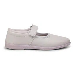 LIBERTY Solid Velcro Closure School Shoes - White image 3