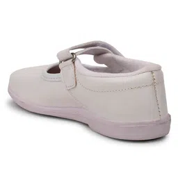 LIBERTY Solid Velcro Closure School Shoes - White image 4
