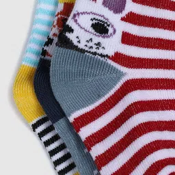 YK Infant Boys Pack Of 3 Striped Ankle-Length Socks image 4