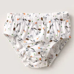 Bodycare Cotton Knit Panties With Star & Unicorn Print Pack Of 4 - Multicolour image 4