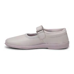LIBERTY Solid Velcro Closure School Shoes - White image 5