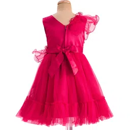 Mark & Mia Woven Sleeveless Party Dress with Embroidery & Sequin Detailing - Maroon image 4