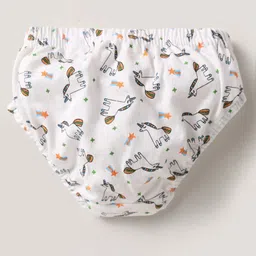 Bodycare Cotton Knit Panties With Star & Unicorn Print Pack Of 4 - Multicolour image 5