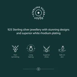 Studio Voylla Rhodium-Plated Contemporary Pendants with Chains image 2