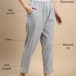 Kryptic Yellow & Light Blue Cotton Relaxed Fit Printed Lounge Pants - Pack of 2 image 4