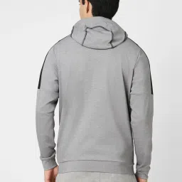 Van Heusen Grey Regular Fit Colour Block Hooded Jacket image 2