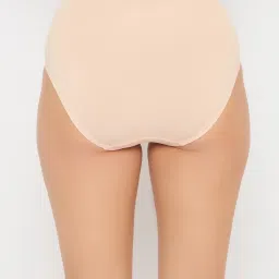 Clovia Beige Cotton Regular fit Solid Panties image 2