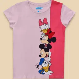 Kidsville Purple & Pink Printed T-Shirt-image-93