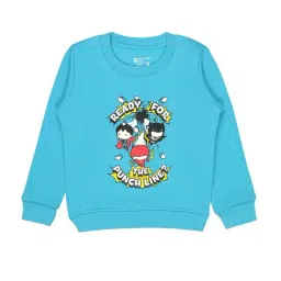 Bodycare Kids Sky Blue Printed Full Sleeves Sweatshirt-picture-11