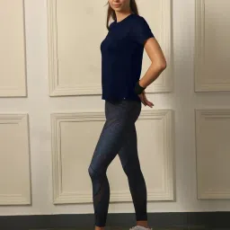 Soie Navy Solid Sport Suit image 4