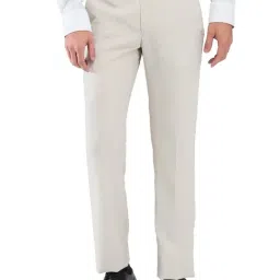 Park Avenue Grey Regular Fit Trousers-image-70