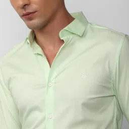 Peter England Perform Lime Green Slim Fit Shirt image 4
